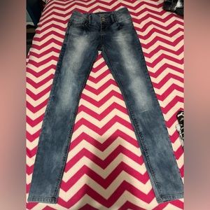 Blue spice skinny jeans